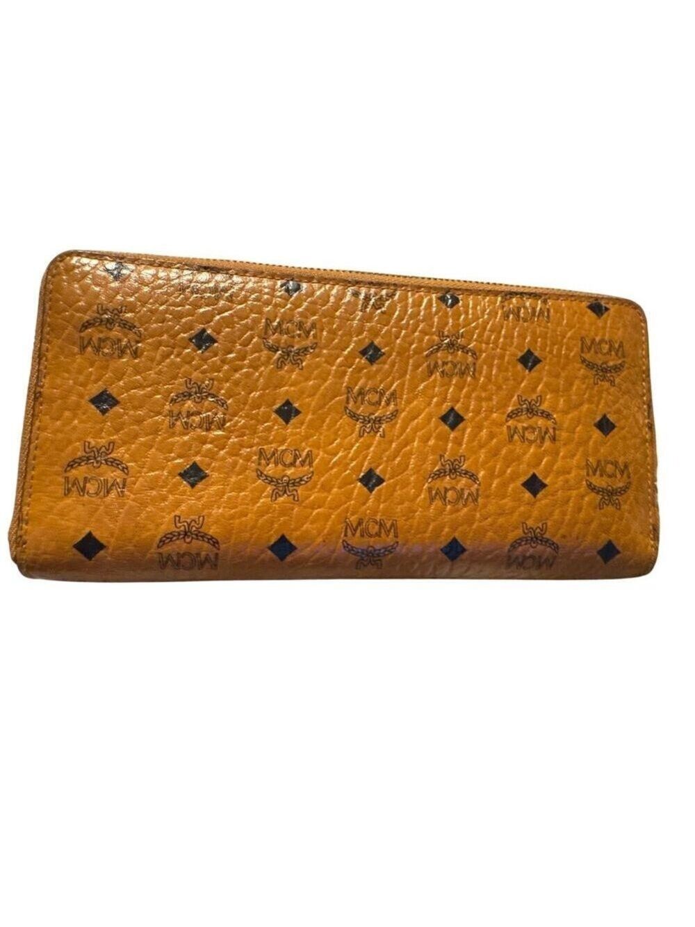 MCM Logo-Embossed Large Zip Wallet